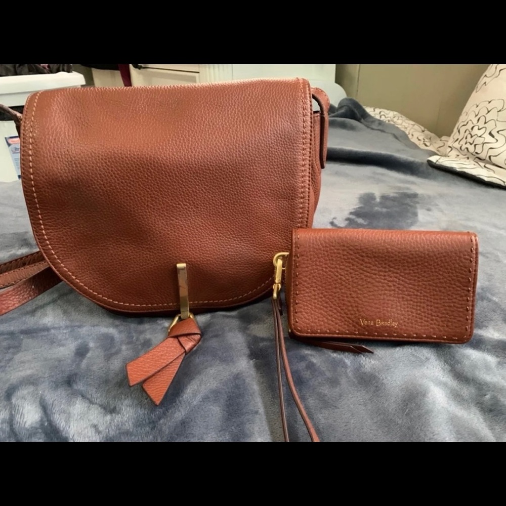 Vera Bradley Carson Saddle Bag & Wallet